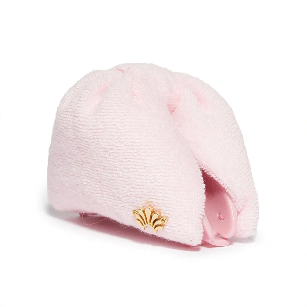 LELE SADOUGHI Simone Terry Cloth Claw Clip - Shell Pink